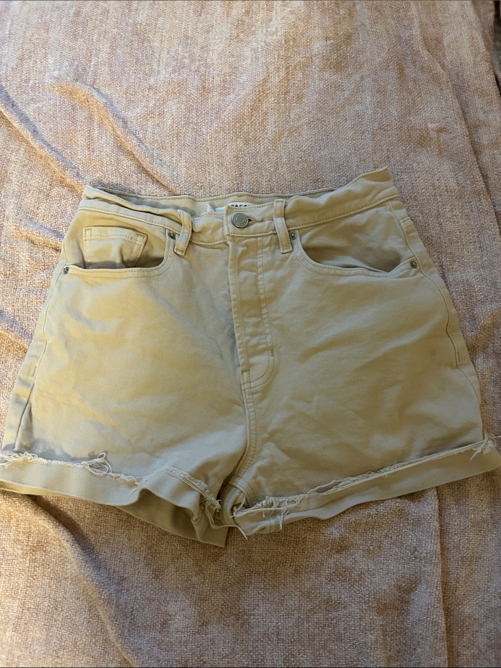 High-Waist Women's Casual Shorts in Beige